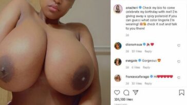 RivJones Ebony Thot Seducing Huge Tits On Lingerie OnlyFans Insta Leaked Videos