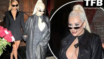 Christina Aguilera & Paris Hilton Hold Hands While Leaving Dinner at TAO (61 Photos)