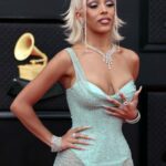Doja Cat Shows Off Her Tits at the 64th Annual Grammy Awards (4 Photos)