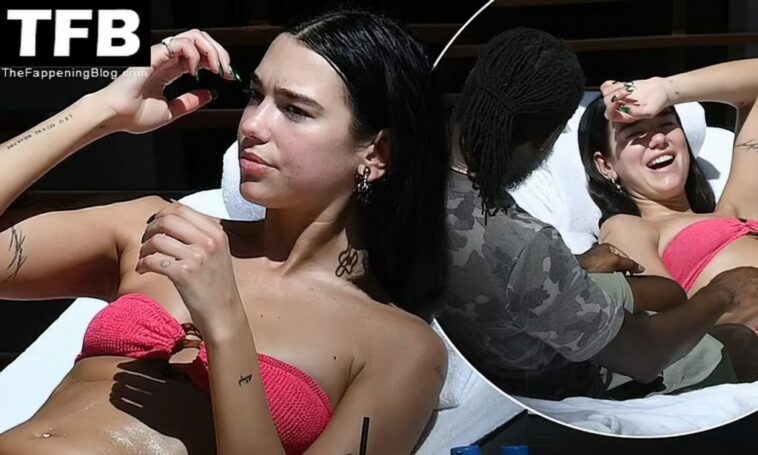 Dua Lipa Wears a Hot Pink Bikini as She Relaxes by the Pool with a Mystery Man in Miami (50 Photos)