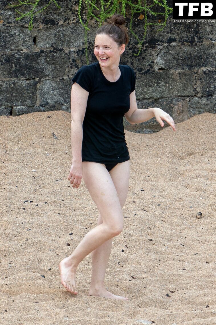 Holliday Grainger Takes a Dip in the Water During a Trip to the Beach in Devon (10 Photos)