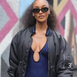 Jourdan Dunn Shows Off Her Sexy Legs and Tits at David Koma Fashion Show (5 Photos)