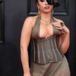 Kali Uchis Displays Her Sexy Breasts at the 64th Annual Grammy Awards (2 Photos)