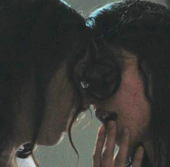 Margaret Qualley & Rebecca Dayan Lesbian Kiss Scene from 'Novitiate'