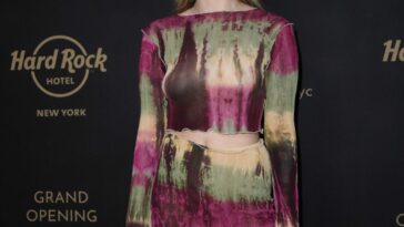 Paris Jackson Poses in a See-Through Dress at the Grand Opening of Hard Rock Hotel Times Square (7 Photos)