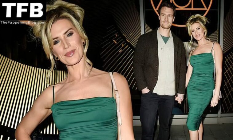 Sarah Jayne Dunn Looks Hot in a Green Dress Arriving at the Re-Launch of The Alchemist in Spinningfields (26 Photos)