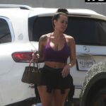 Telli Swift Shows Off Her Sexy Body in a Purple Top and Black Shorts in LA (9 Photos)