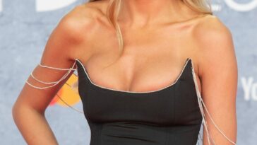 Zara McDermott Flaunts Her Sexy Tits at the BRIT Awards 2022 (9 Photos)