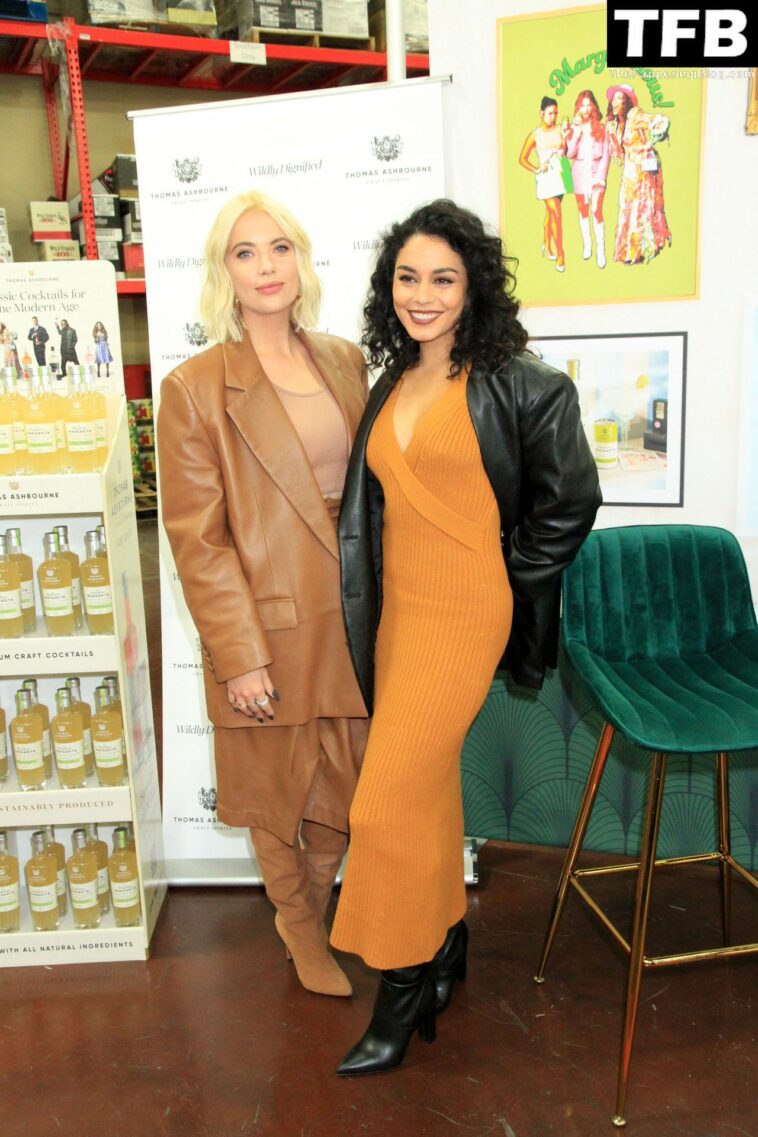 Ashley Benson & Vanessa Hudgens Rock Chic Autumn Looks to Sign Margarita Bottles at a Las Vegas Discount Liquor Store (61 Photos)
