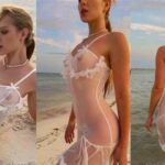 Caroline Zalog Nude Beach Wet Sheer POV Video Leaked - Famous Internet Girls