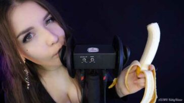 KittyKlaw ASMR Banana 3 Dio Licking Mouth Sounds Video - Famous Internet Girls