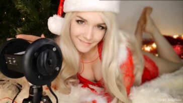 KittyKlaw ASMR Santa Girl Licking, Mouth Sounds, Triggers Patreon Video - Famous Internet Girls
