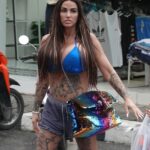 Katie Price Braves the Rain Out in a Blue Bikini in Thailand (38 Photos)