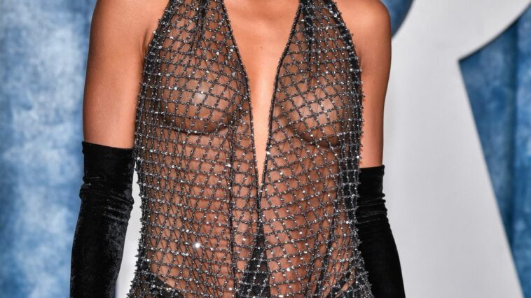 Ciara Stuns in a Mesh Dress at the Vanity Fair Oscar Party (14 Photos)