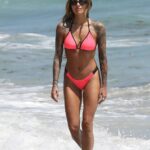 Sophia Thomalla Enjoys a Day at the Beach Rocking a Sexy Pink Bikini (25 Photos)