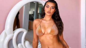Sofia Jamora Displays Her Curves Posing in a Sexy Forever21 Bikini (10 Photos + Video)