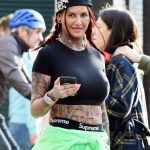 Jemma Lucy Shows Off Her Sexy Boobs Spotted Out with a Friend Out in London’s Notting Hill (27 Photos)