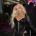 Christina Aguilera Rocks Her Black Leather Outfit (10 Photos)