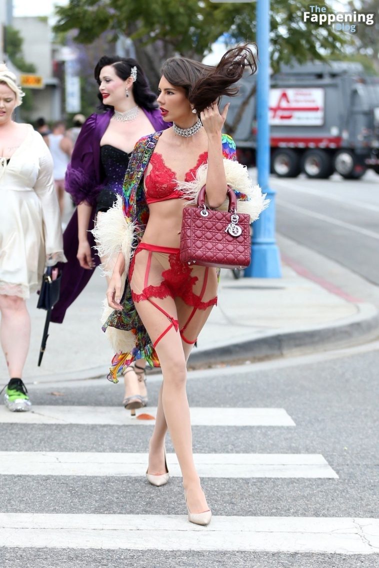 Zita Vass Unveils Empowering Red Lingerie Ensemble at West Hollywood Pride Parade (23 Photos)