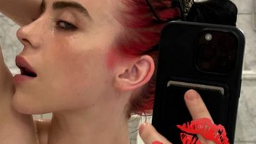 Billie Eilish Takes Selfies in the Shower (3 Photos)