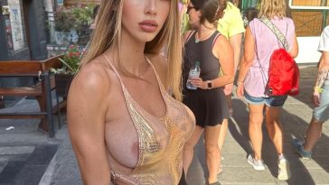 Eva Menta Flaunts Her Nude Boobs in Manarola (9 Photos)