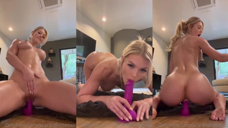 ScarlettKissesXO Nude Dildo Riding PPV OnlyFans Video Leaked