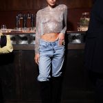 Jessica Verratti Flashes Her Nude Tits as She Attends The Loubi Show in Paris (Photos)