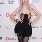 Julia Fox Shows Off Her Boobs at the Elton John AIDS Foundation’s 32nd Annual Academy Awards (26 Photos)