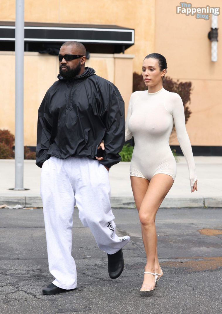 Bianca Censori & Kanye West Bare It All Out to Eat at The Cheesecake Factory in LA (181 Photos)