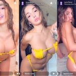 Lyna Perez Sexy Yellow Bikini Strip Tease Video Leaked