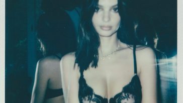 Emily Ratajkowski Displays Her Nipples as She Poses in a Lace Bra (5 New Photos)